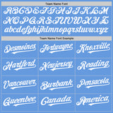 Custom Light Blue White Mesh Authentic Throwback Baseball Jersey