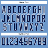 Custom Light Blue Navy-White Hockey Jersey