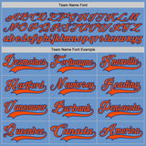 Custom Light Blue Orange-Royal Hockey Jersey