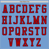 Custom Light Blue Red-Navy Authentic Baseball Jersey