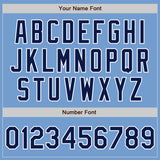 Custom Light Blue Navy-White Authentic Baseball Jersey