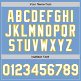 Custom Light Blue White-Yellow Authentic Baseball Jersey