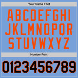 Custom Light Blue Black-Orange Authentic Throwback Basketball Jersey