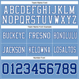 Custom Light Blue Royal-White Mesh Authentic Football Jersey