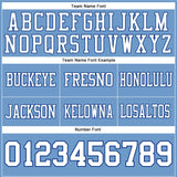 Custom Light Blue White-Royal Mesh Authentic Football Jersey