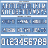 Custom Light Blue White-Navy Mesh Authentic Football Jersey