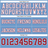 Custom Light Blue Cardinal-White Mesh Authentic Football Jersey