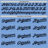 Custom Light Blue Black Authentic Baseball Jersey