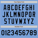 Custom Light Blue Black Authentic Baseball Jersey