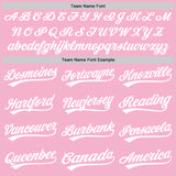 Custom Light Pink White Authentic Baseball Jersey