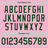 Custom Light Pink Green Authentic Baseball Jersey