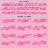 Custom Light Pink Pink-White Authentic Baseball Jersey