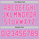 Custom Light Purple Pink-White Authentic Baseball Jersey
