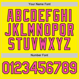 Custom Light Yellow Pink-Black Authentic Baseball Jersey