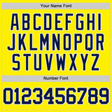 Custom Light Yellow Navy-White Authentic Basketball Jersey