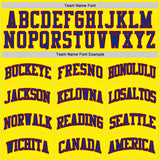 Custom Light Yellow Royal Red-White Authentic Basketball Jersey