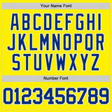 Custom Light Yellow Royal-White Authentic Basketball Jersey
