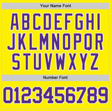 Custom Light Yellow Purple-White Authentic Basketball Jersey