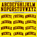Custom Light Yellow Black-Orange Authentic Basketball Jersey