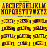 Custom Light Yellow Navy-Orange Authentic Basketball Jersey