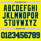Custom Light Yellow Navy-Teal Authentic Basketball Jersey