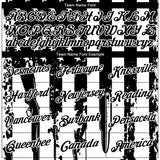 Custom Black White 3D Hunting Tools American Flag Long Sleeve Performance T-Shirt