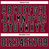 Custom Maroon Black-White Hockey Lace Neck Jersey