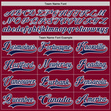 Custom Maroon Navy-White Hockey Lace Neck Jersey