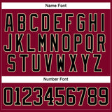 Custom Maroon Black-Cream Hockey Lace Neck Jersey