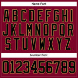 Custom Maroon Black-Old Gold Hockey Lace Neck Jersey
