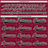 Custom Maroon Black-White Hockey Jersey