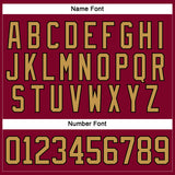 Custom Maroon Old Gold-Black Hockey Jersey