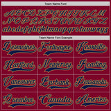 Custom Maroon Navy-Old Gold Hockey Jersey