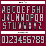 Custom Maroon Gray-Black Hockey Jersey
