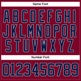 Custom Maroon Navy-Gray Hockey Jersey