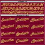 Custom Maroon Old Gold Authentic Throwback Basketball Jersey
