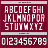 Custom Maroon White-Black Authentic Throwback Basketball Jersey