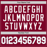 Custom Maroon White-Gray Authentic Throwback Basketball Jersey