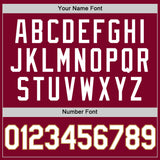 Custom Maroon White-Old Gold Authentic Throwback Basketball Jersey