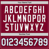 Custom Maroon White-Navy Authentic Throwback Basketball Jersey