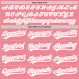 Custom Medium Pink White Authentic Baseball Jersey