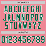 Custom Medium Pink Kelly Green-White Authentic Baseball Jersey