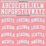 Custom Medium Pink White-Gray Authentic Basketball Jersey