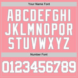 Custom Medium Pink White-Gray Authentic Basketball Jersey