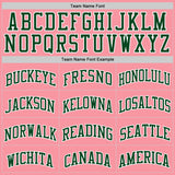 Custom Medium Pink Green-White Authentic Basketball Jersey