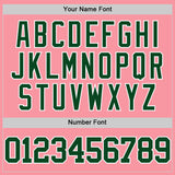 Custom Medium Pink Green-White Authentic Basketball Jersey