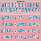 Custom Medium Pink Teal-White Authentic Basketball Jersey