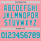 Custom Medium Pink Teal-White Authentic Basketball Jersey