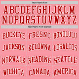 Custom Medium Pink Red-White Authentic Basketball Jersey