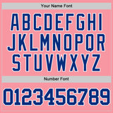 Custom Medium Pink Royal-White Authentic Basketball Jersey